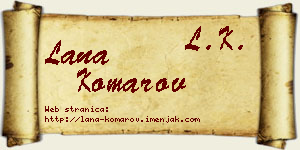 Lana Komarov vizit kartica